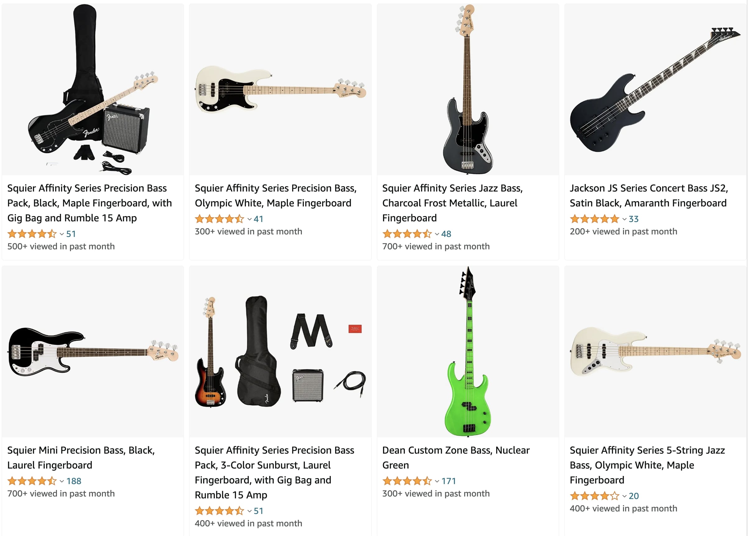 Types de Guitares Basses