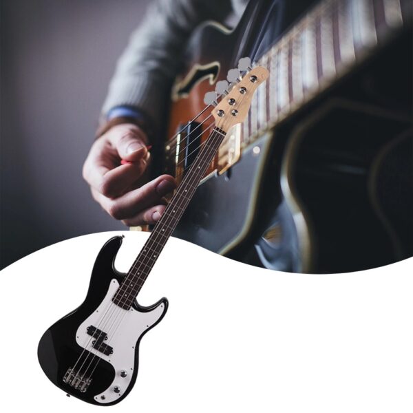 Exquisite Burning Fire Style Electric Bass Guitar - Image 3